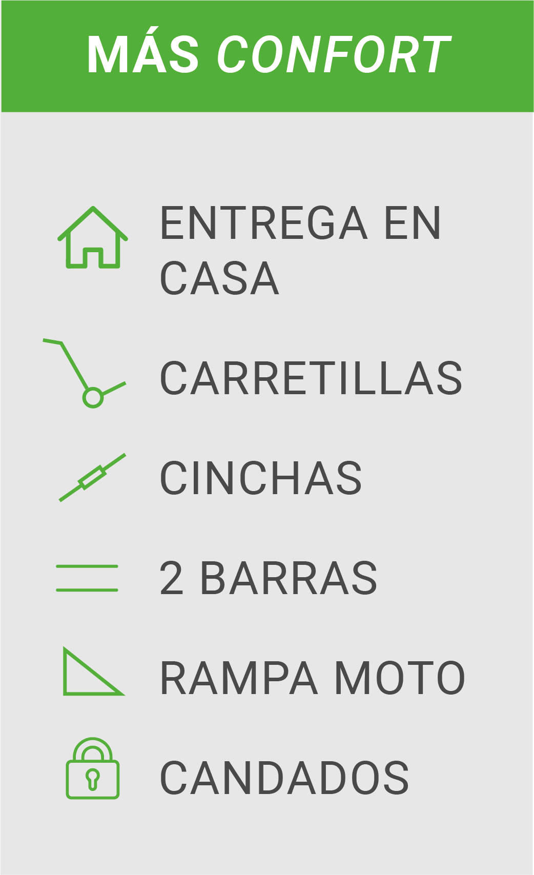 Extras-mas-confort Extras confort con FANDOS Rent